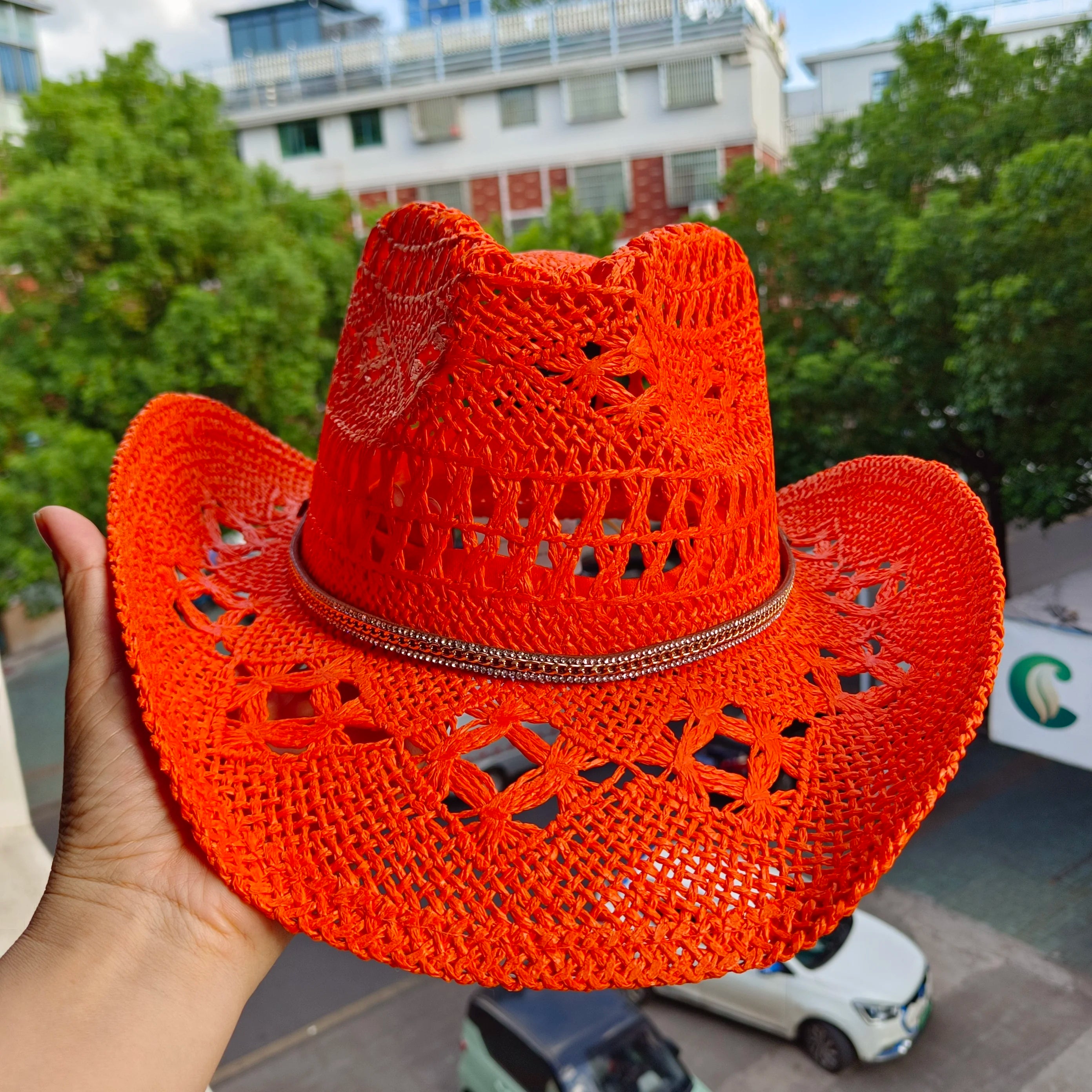 Women's Straw Cowgirl Hat – Wide Brim Shapeable Western Beach Sun Hat | Coastal Cowgirl Style