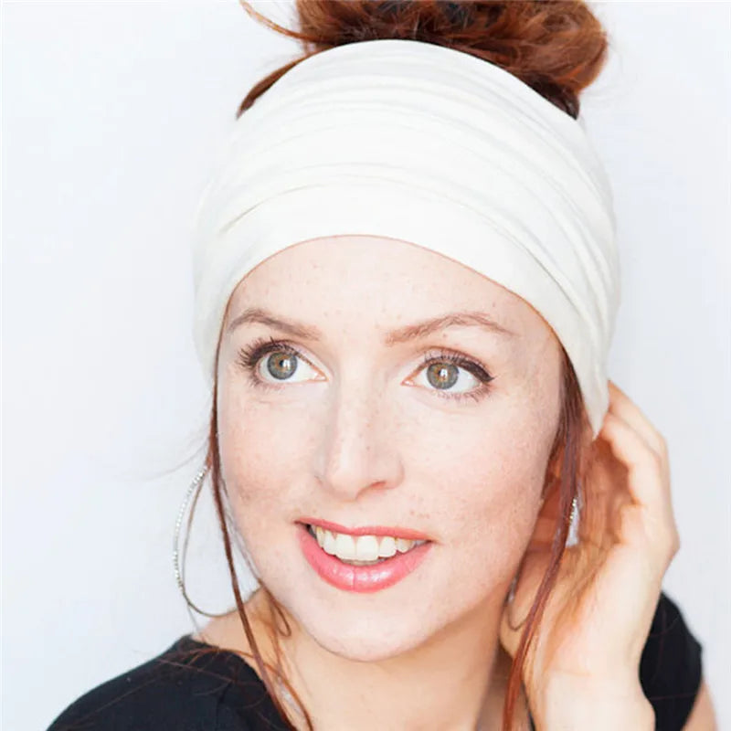 New Elastic Cycling Headband Women Fitness Headband Sweatband Fitness Headwrap Non-slip Bike Headwear Running Fitness Hairband