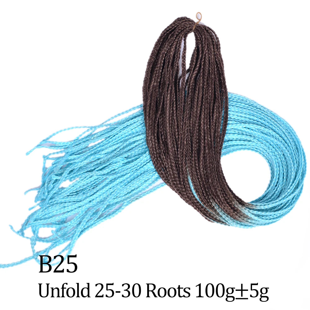 Ombre Zizi Braids Thin Box Braids Crochet Hair Extensions Synthetic Hair Rainbow Thin Zizi Braids Hair Bundles BudaBuda