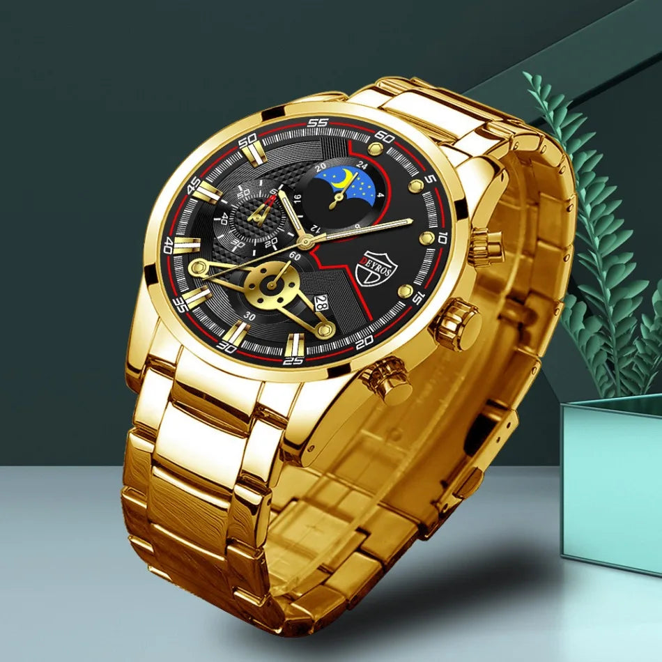 Hot Selling 10 Pcs/set Watches for Men, Watch for Men, Alloy Strap Wrist Watch for Men, Outdoor Style Watch for Men