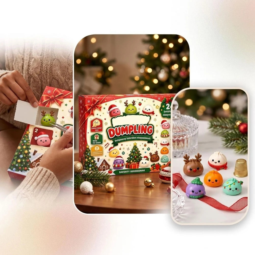 24-Day Christmas Dumpling Advent Calendar Ornament Set