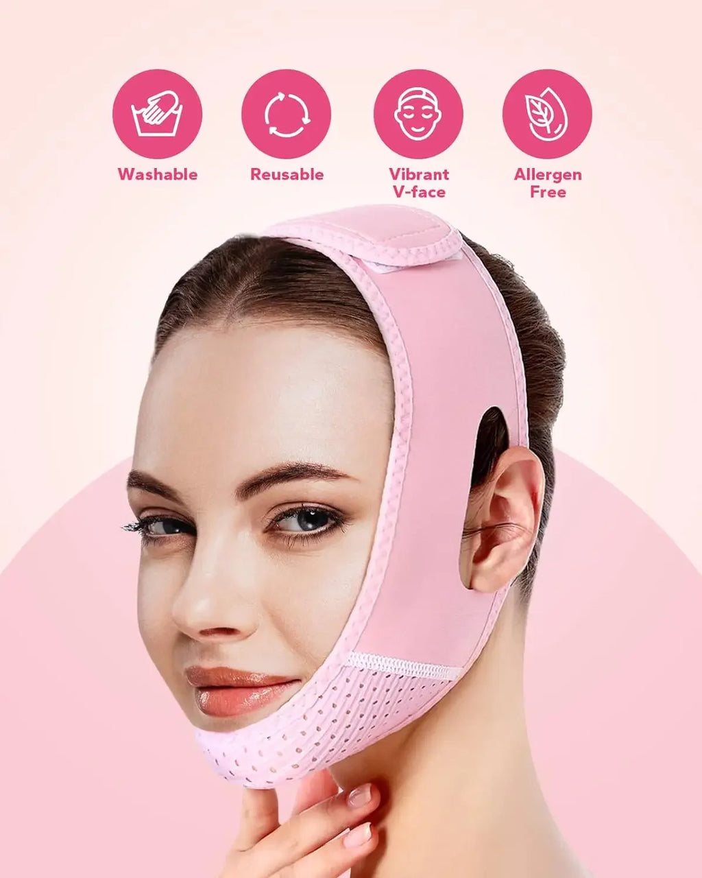 Reusable V Shaped Facial Strap Comfort Skin Care Belt Home Daily Face Support Beauty Accessory