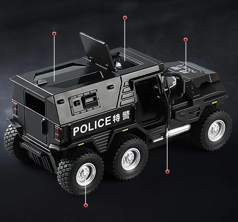 1:32 Alloy Car Model Diecasts & Toy WAT City Police Truck Model Diecast Vehicles Toy Cars Kid Toys For Children Gifts Boy Toy