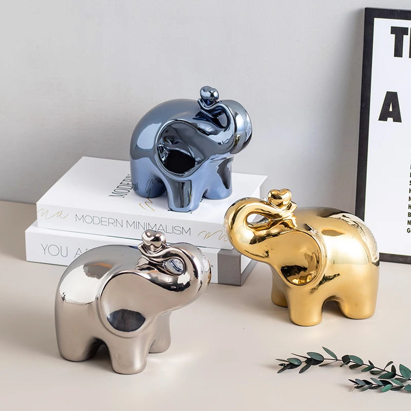 Ceramic Elephant Figurine