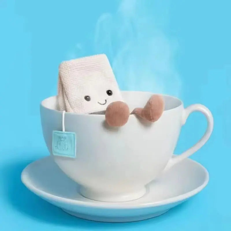 Jellycat-Style Tea Bag Plush Doll | Cartoon Interactive Soft Toy — Birthday, Christmas & Halloween Gift