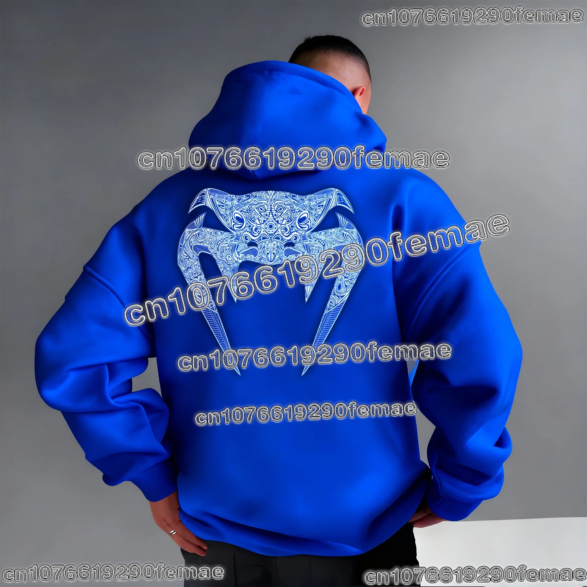 Men's Cotton Pullover Hoodie – Loose Fit Gym & Training Sweatshirt