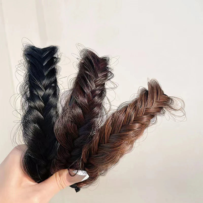 Braid Hair Band Women Fishbone Braid Wig Twist Braid Headband Hairpin Bohemia Non-slip Headdress Bridal Girls Hair Accessories
