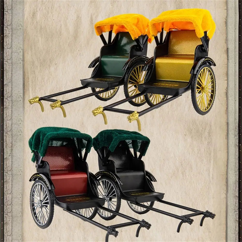 Kids Toy Vintage Classic Tricycle Model Metal Diecast Three Wheeled Simulation Tricycle Toy 1:12 Alloy Model Collectibles Gift