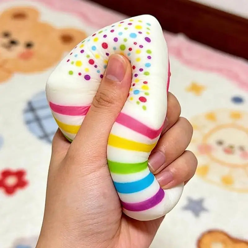 1PCS Rainbow Cake Squeeze Toys Slow-rebound Sensory Fidget Toys Stress & Anxiety Relief For Adults And Kids Birthday Gift