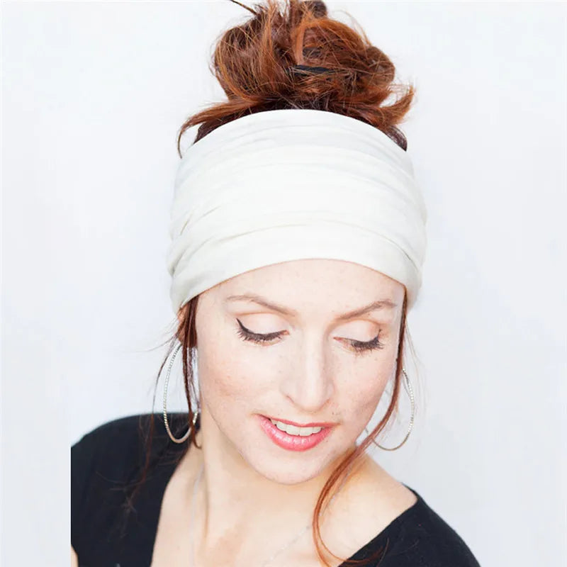 New Elastic Cycling Headband Women Fitness Headband Sweatband Fitness Headwrap Non-slip Bike Headwear Running Fitness Hairband