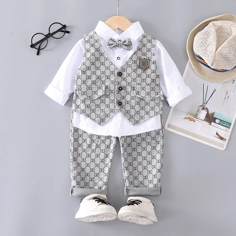 Toddler Boys Gentleman 3-Piece Formal Outfit Set