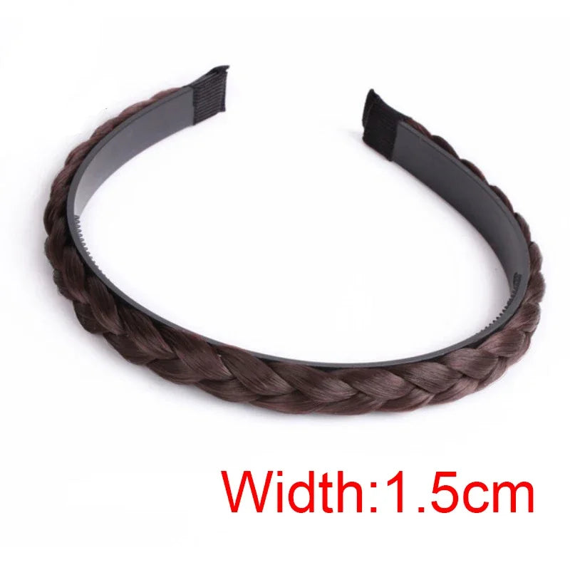 Braid Hair Band Women Fishbone Braid Women Wig Twist Braid Headband Hairpin Bohemia Non-slip Headdress Bridal Hair Accessories