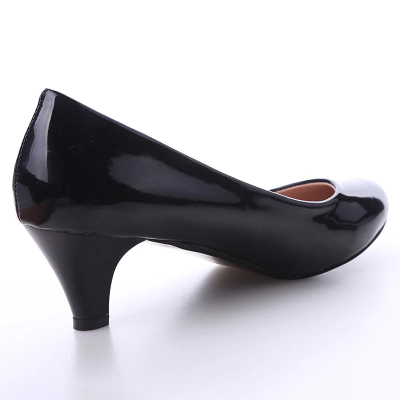 Women's Medium Spike Heel Round Toe Office Pumps