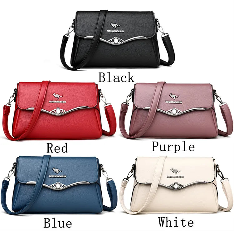 Women's PU Leather Casual Tote Crossbody Bag