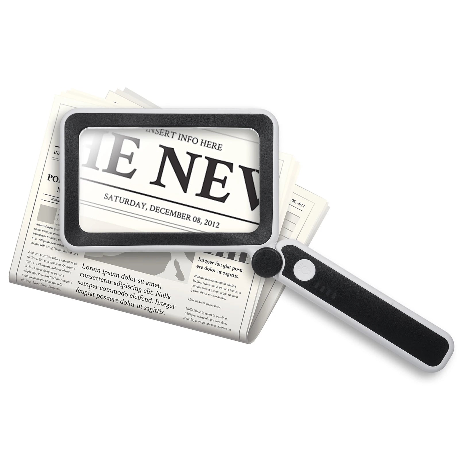 4X Large Magnifying Glass with LED Lights USB Loupe Rechargeable Magnifier Handheld Reading Magnifying Lamp With LED Lighting