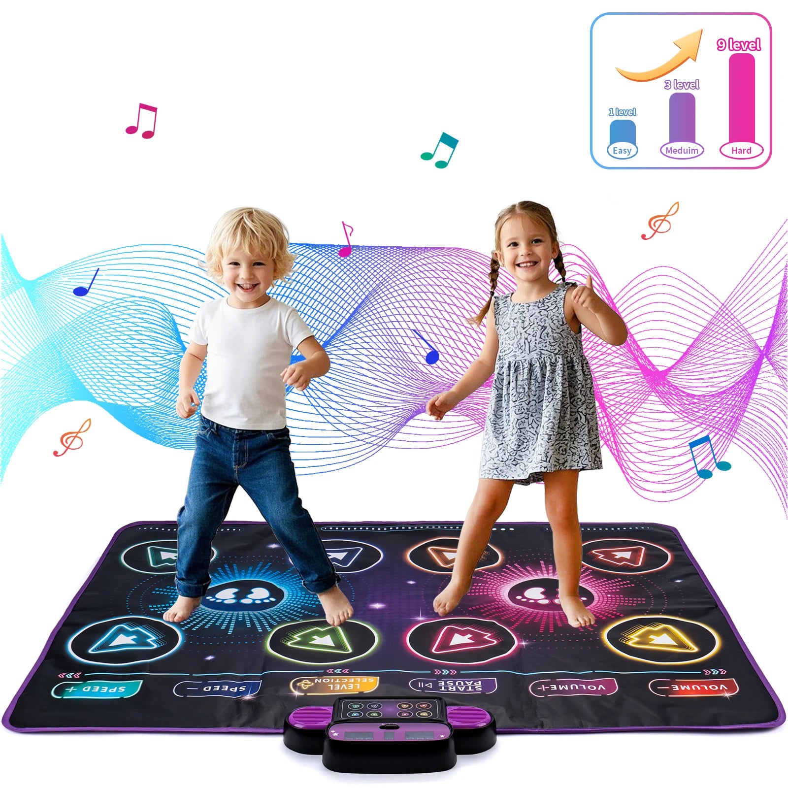 Kids Electronic Dance Mat – Musical Floor Blanket with 9 Levels