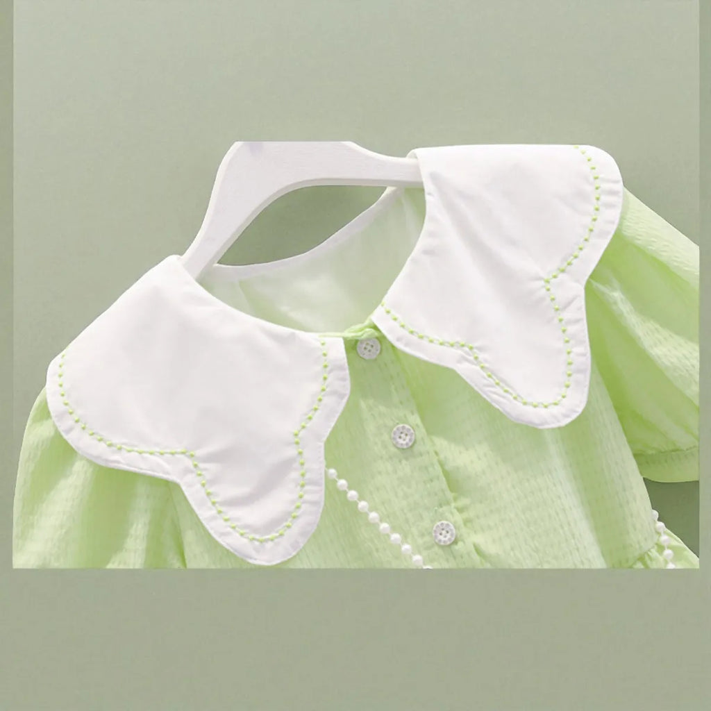 Toddlers Dresses For Girls Children's Dress Summer Cotton Kids School Costumes Short Sleeve Baby  4 5 6 8 9 10 12 Years
