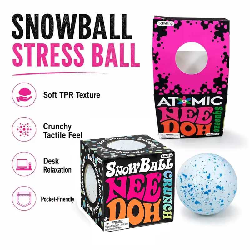 NeeDoh Snow Ball Crunch Squishy Toy