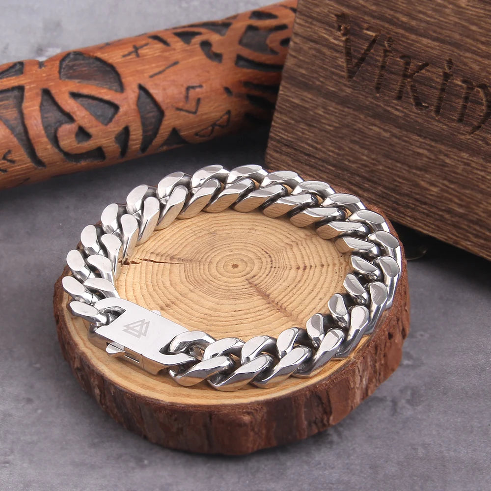 Viking Cuban Link Bracelet – 316L Stainless Steel Men's Chain Bracelet