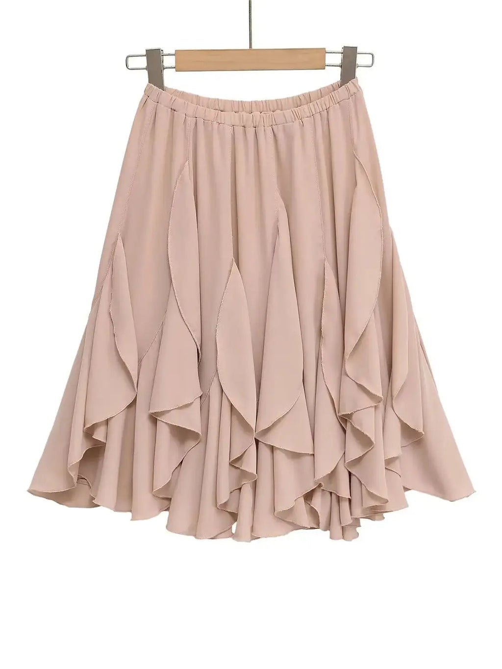 Women's Tiered Ruffle A-Line Midi Skirt
