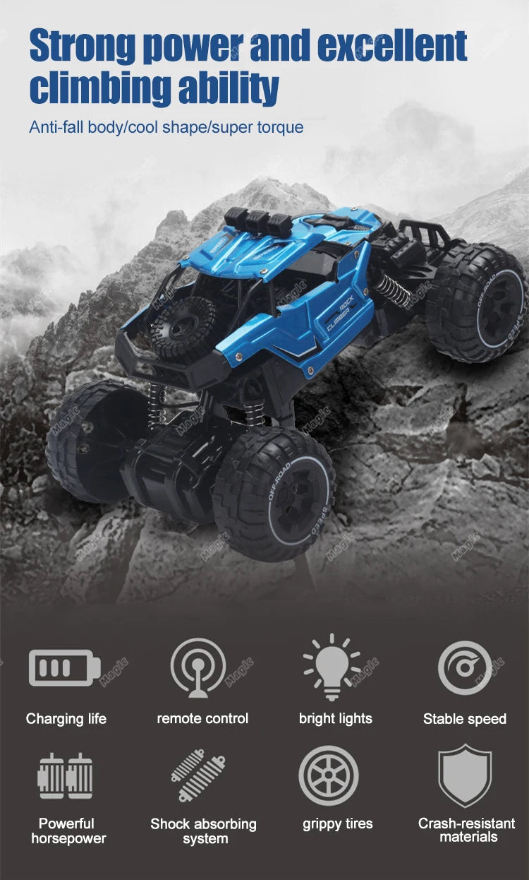 Alloy High-Speed Drift 2.4GH Radio Controlled Toy Vehicles Car Charging Remote Control For Kids Children Boys Creative Cool Gift