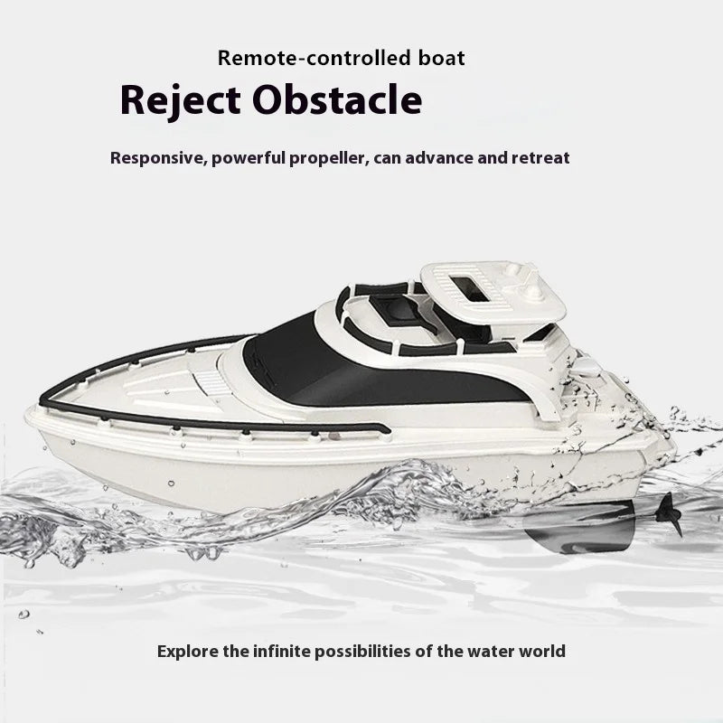 High-Speed RC Boat Toy for Boys Waterproof Electric Mini Ship Model Powerful Remote Control Sailing Ship for Adult Water Play