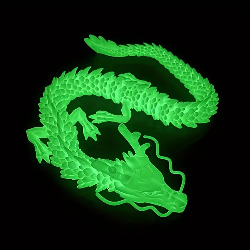 3D Printed Chinese Dragon Figurine - Movable Joints Collectible