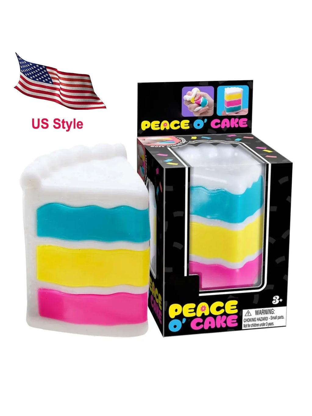 Nee Doh Peace O' Cake Sensory Squeeze Toy