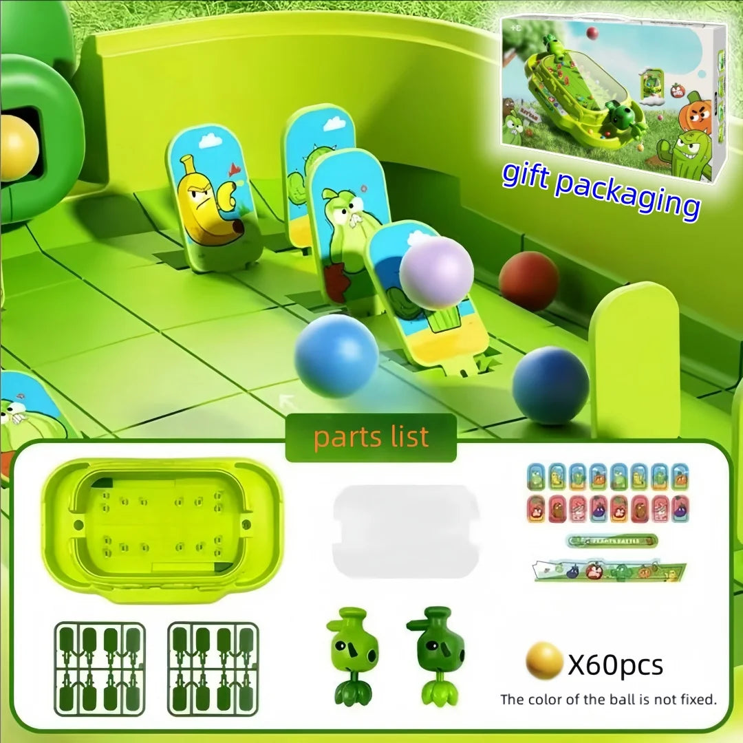 Plants vs Zombies 2-Player Tabletop Shooting Battle Game | Family Party Toy for Kids & Adults