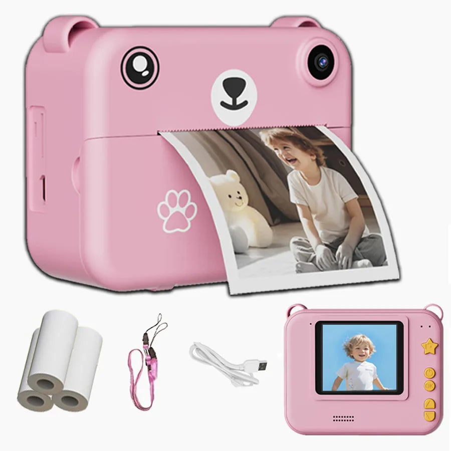 Kids Instant Print Digital Camera – 1080P HD with Thermal Printer