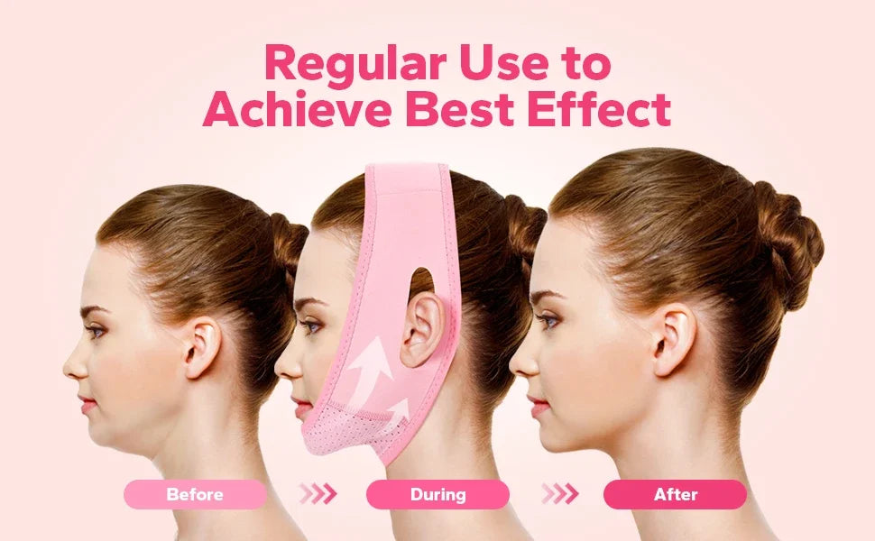 Reusable V Shaped Facial Strap Comfort Skin Care Belt Home Daily Face Support Beauty Accessory