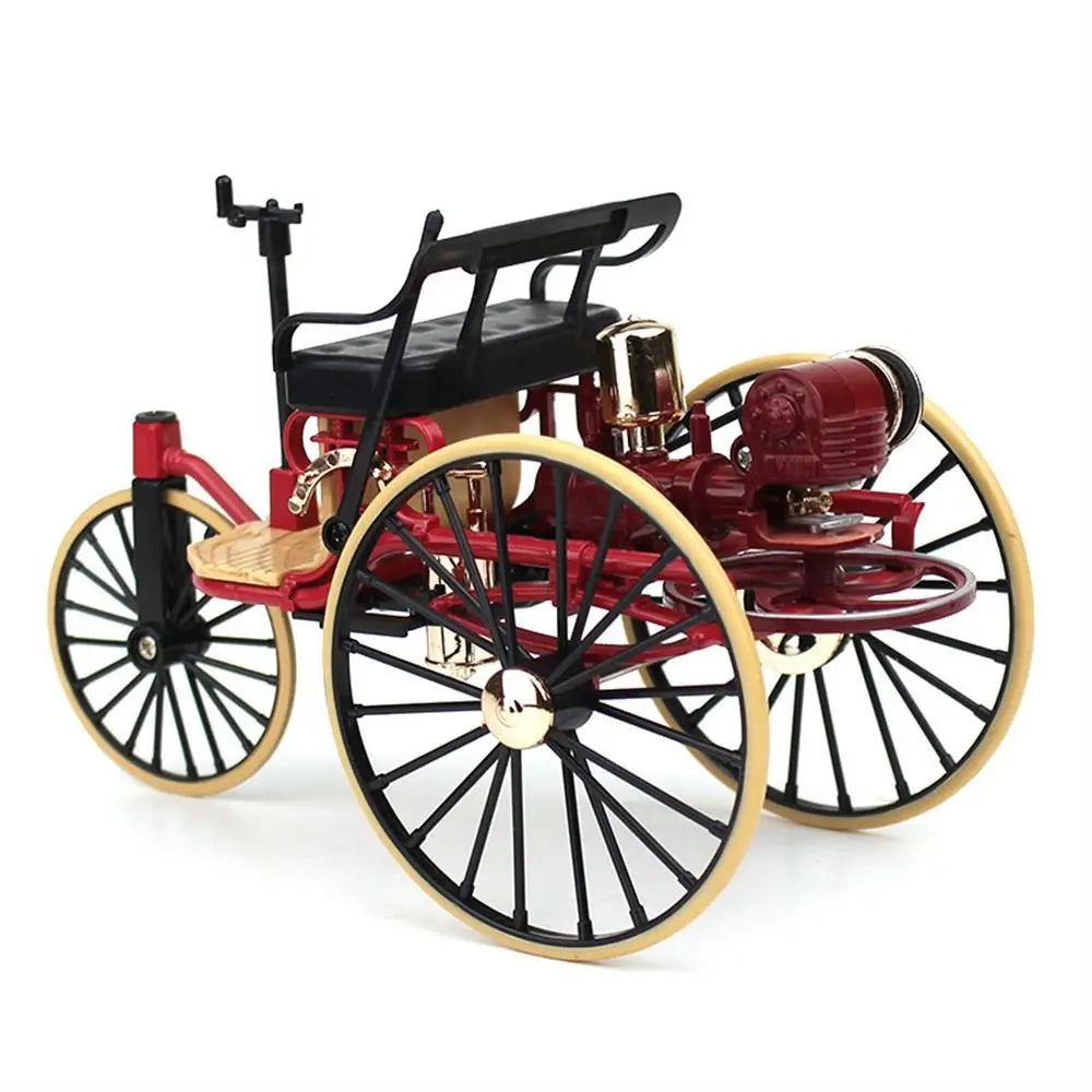 Kids Toy Vintage Classic Tricycle Model Metal Diecast Three Wheeled Simulation Tricycle Toy 1:12 Alloy Model Collectibles Gift