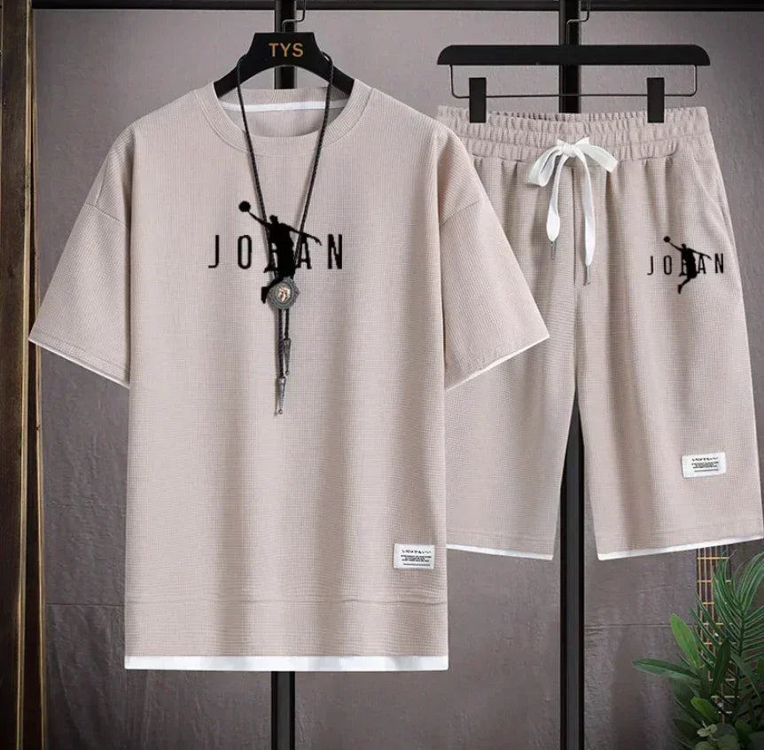 Summer men's suit brand new T-shirt clothing Designer clothing Fashion T-shirt blazer shorts 2-piece set
