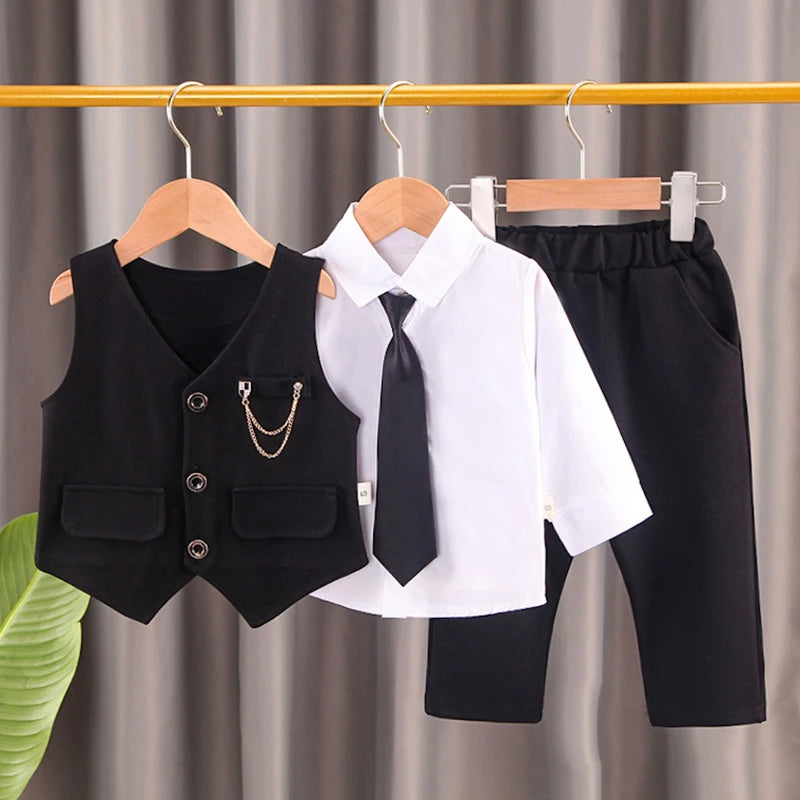 Toddler Boys Gentleman 3-Piece Formal Outfit Set