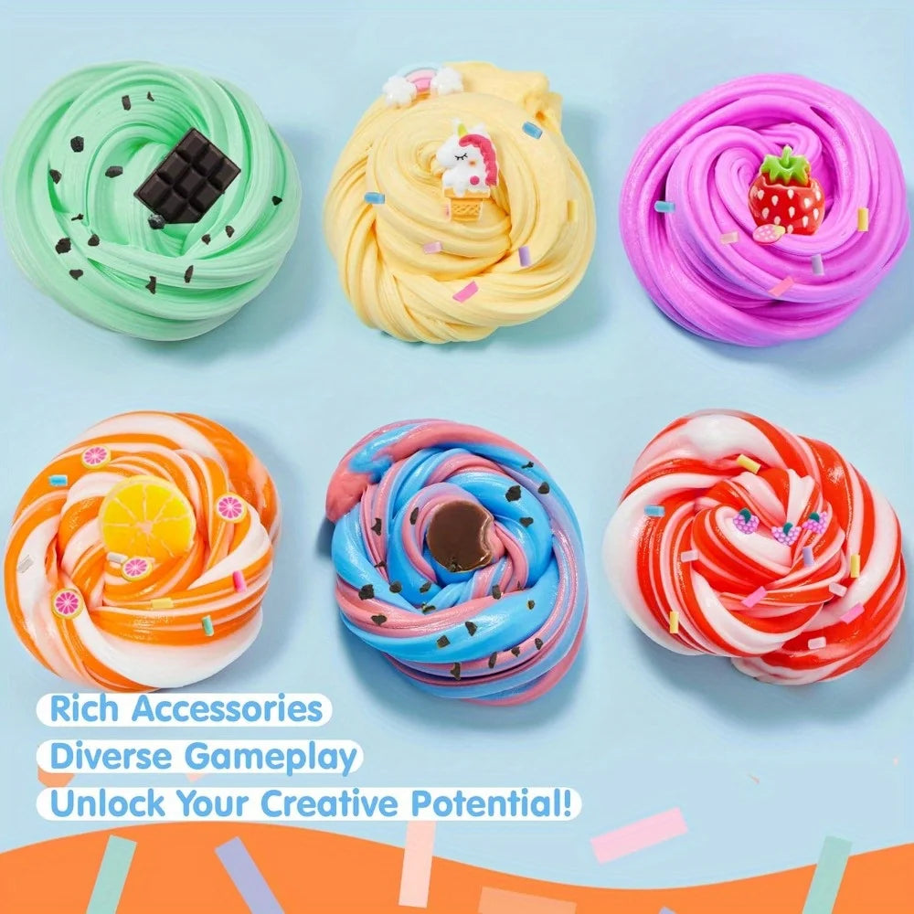 JOYFY 6 Pack Butter Slime Party Favors Soft Non-Sticky Mess-Free Stress Relief Toys for Kids Classroom Reward Birthday Gifts