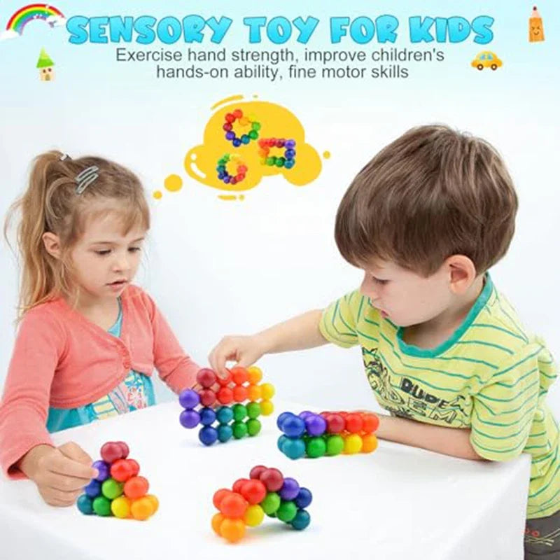DIY 3D Rotating Sensory Fidget Ball | Stress & Anxiety Relief Desk Toy for ADHD & Travel