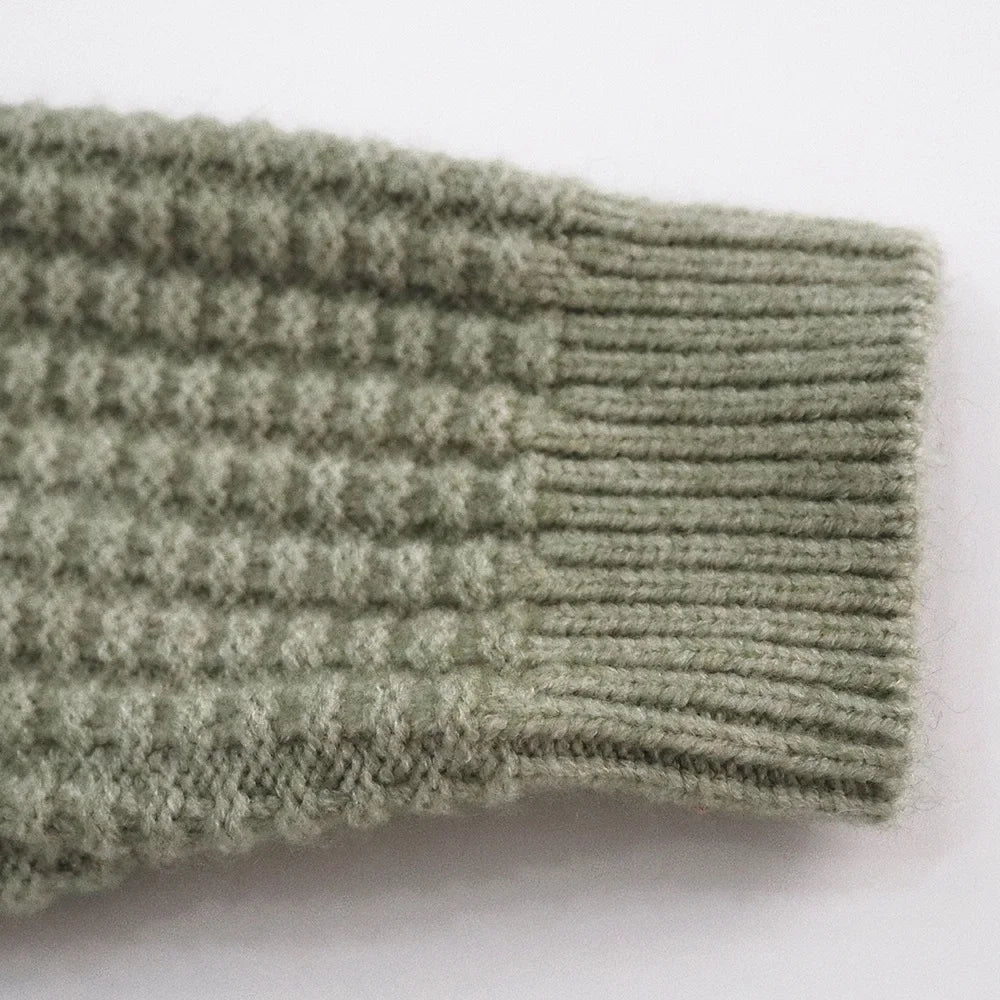 Kids Textured Knit Cardigan with Pockets — Unisex