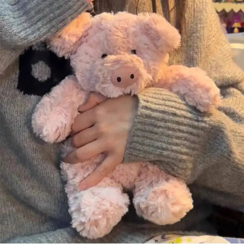 JC Pink Pig Plush Toy | Kawaii Soft Animal Soothing Doll — Home Decor & Gift
