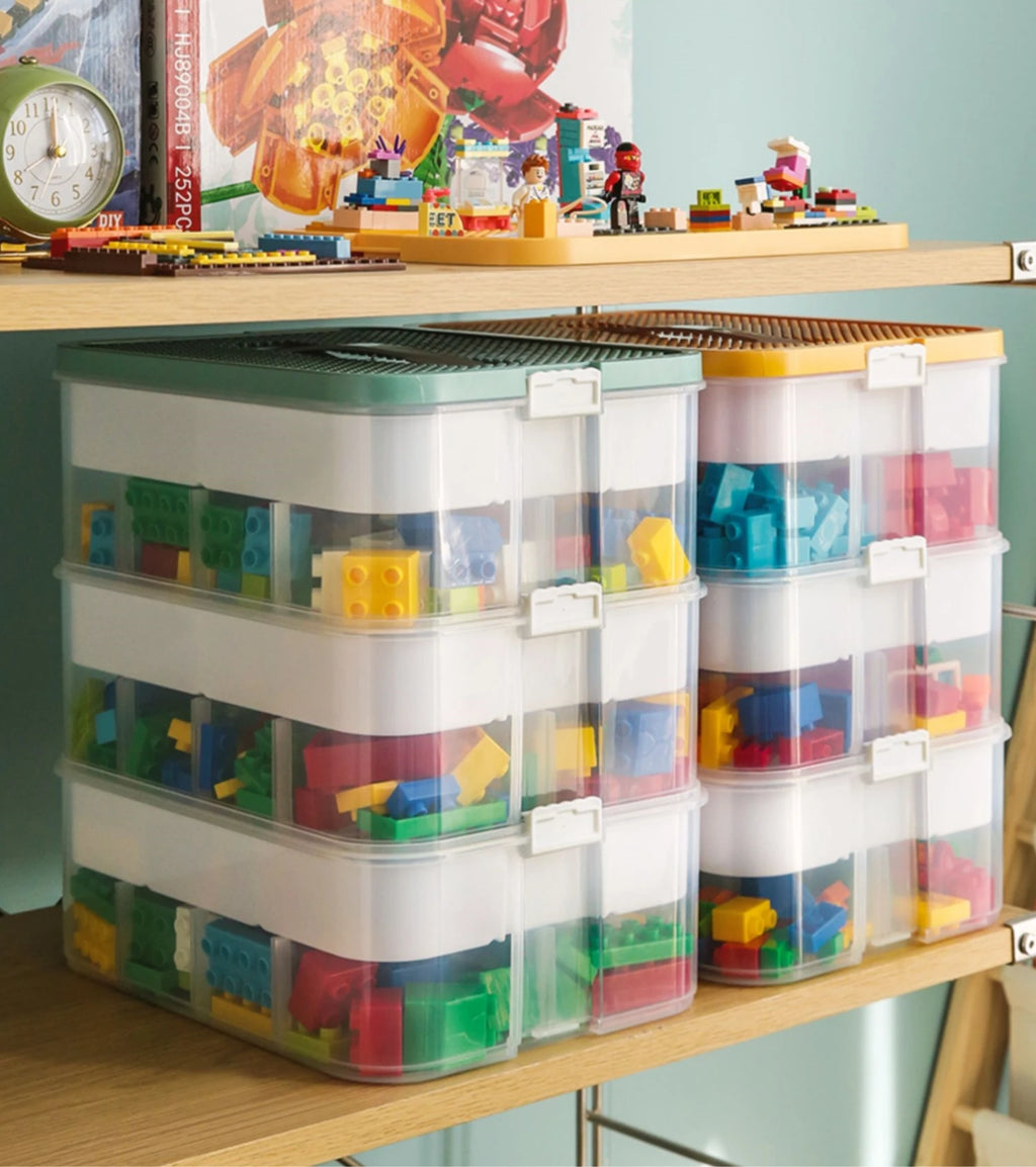 Lego Storage Box Building Block Organizer Particle Toy Jigsaw Puzzle Container Partition Lego Storage Bin Children Toy Organizer
