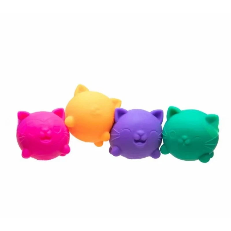Hot NeeDoh Teenie Cool Cats 3 Pack Adorable Mini Cat Fidget Toys Soft Squishy Stress Relief Sensory Squeeze Toys