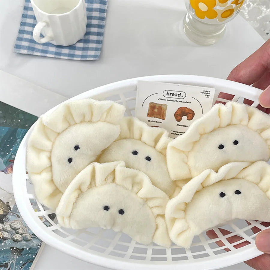 10pcs Chinese dumplings, plush dolls, cute cartoon food, toys, creative kawaii school bag pendants, fashion ornaments, pendants