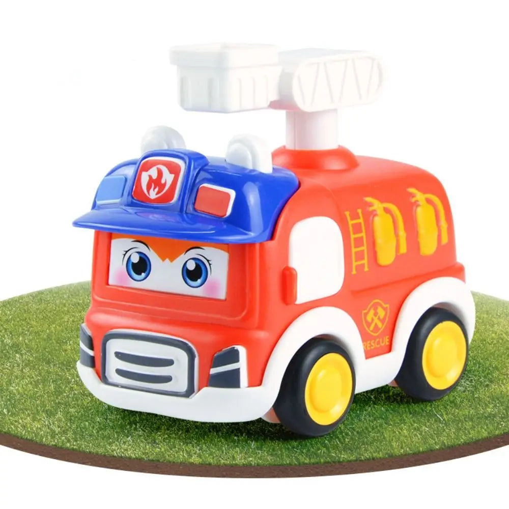 Interactive Police Car Press and Go Car Toy Vehicle Pull Back Push and Go Cars Fire Truck Mini Vehicles Wind-up Cars Toys Gift