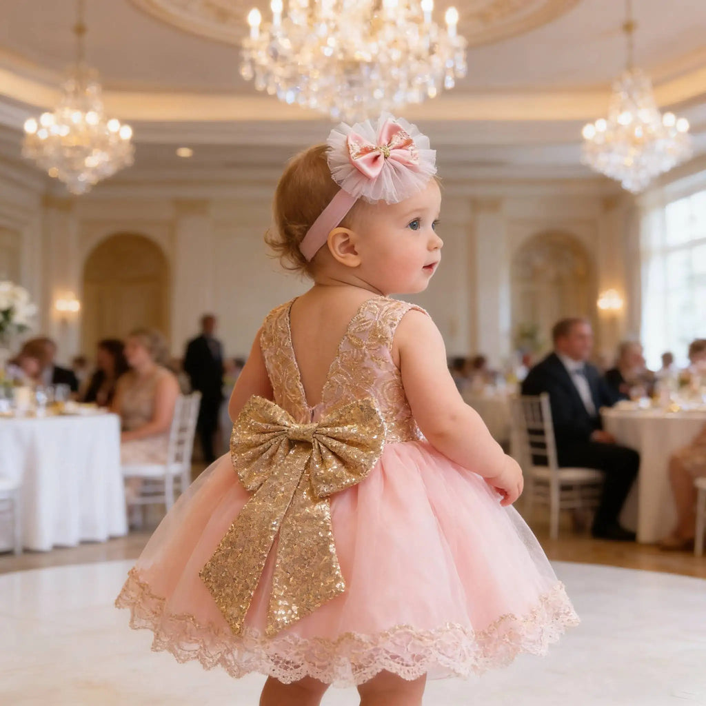 2026 Summer Lace Newborn Dress with Big Bow Fashion Little Princess Baby white Dress Birthday Gifts Children's Clothing 3 6 12M