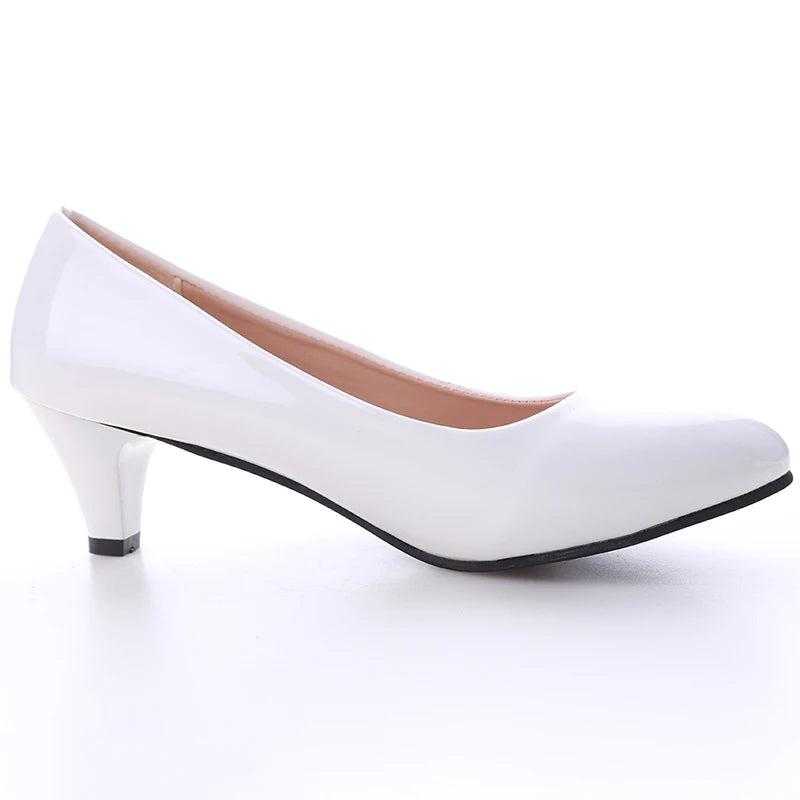 Women's Medium Spike Heel Round Toe Office Pumps