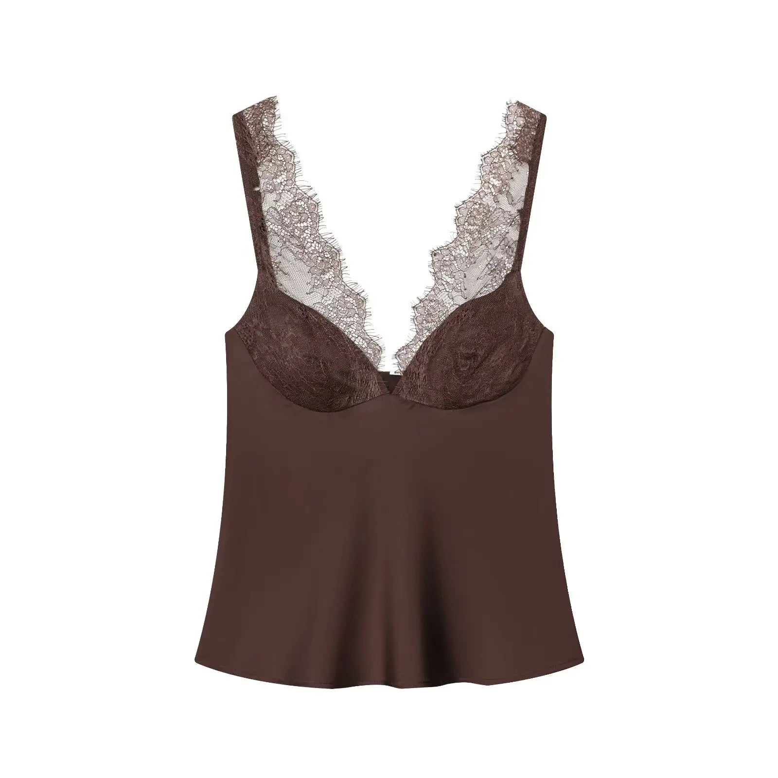 HH Women Vintage Lace Splice Camisole Tops Sexy Off Shoulder V Neck Sleeveless Corset Top Summer High Street Trend Clothing