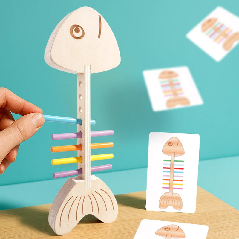 Montessori Color Matching Wooden Balance Toy | Fine Motor Puzzle Game for Kids