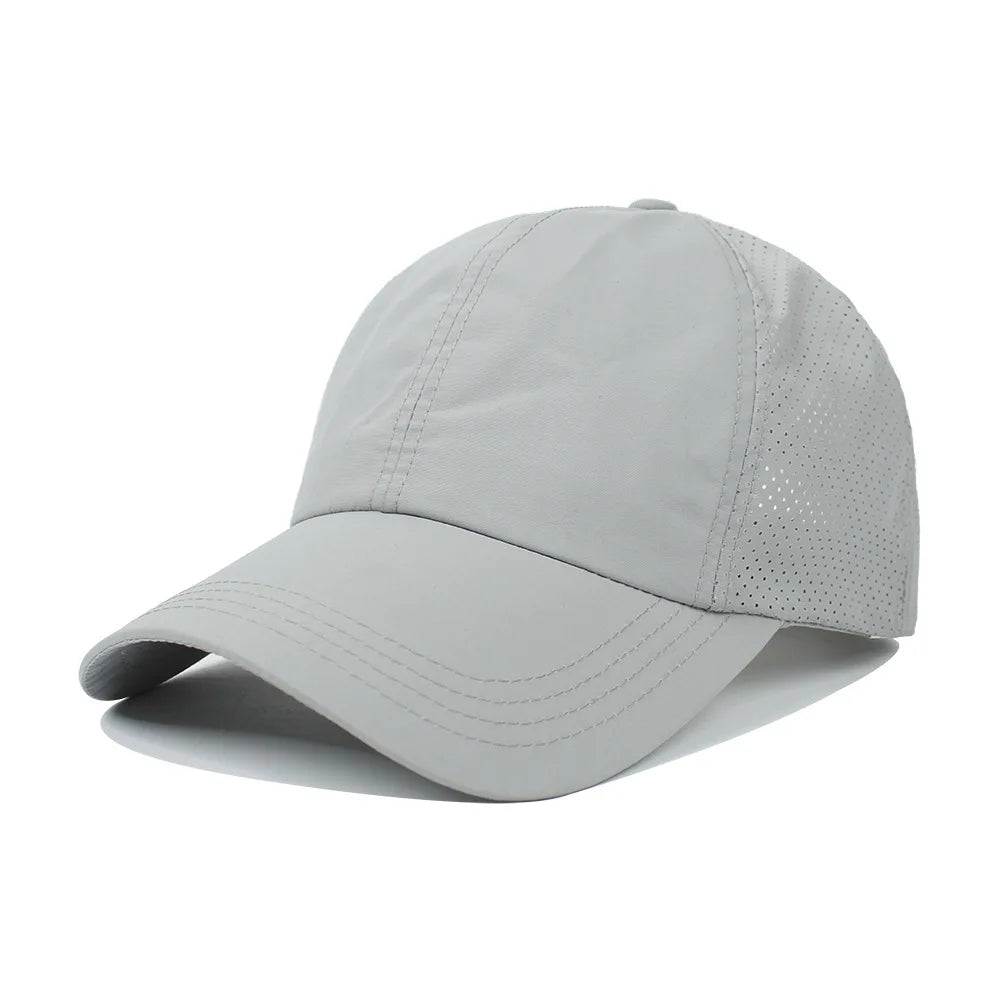 Baseball Caps For Women Hats New Breathable Mesh Sun Visor Hats Female Summer European Outdoor Sports Criss Cross Ponytail Hat