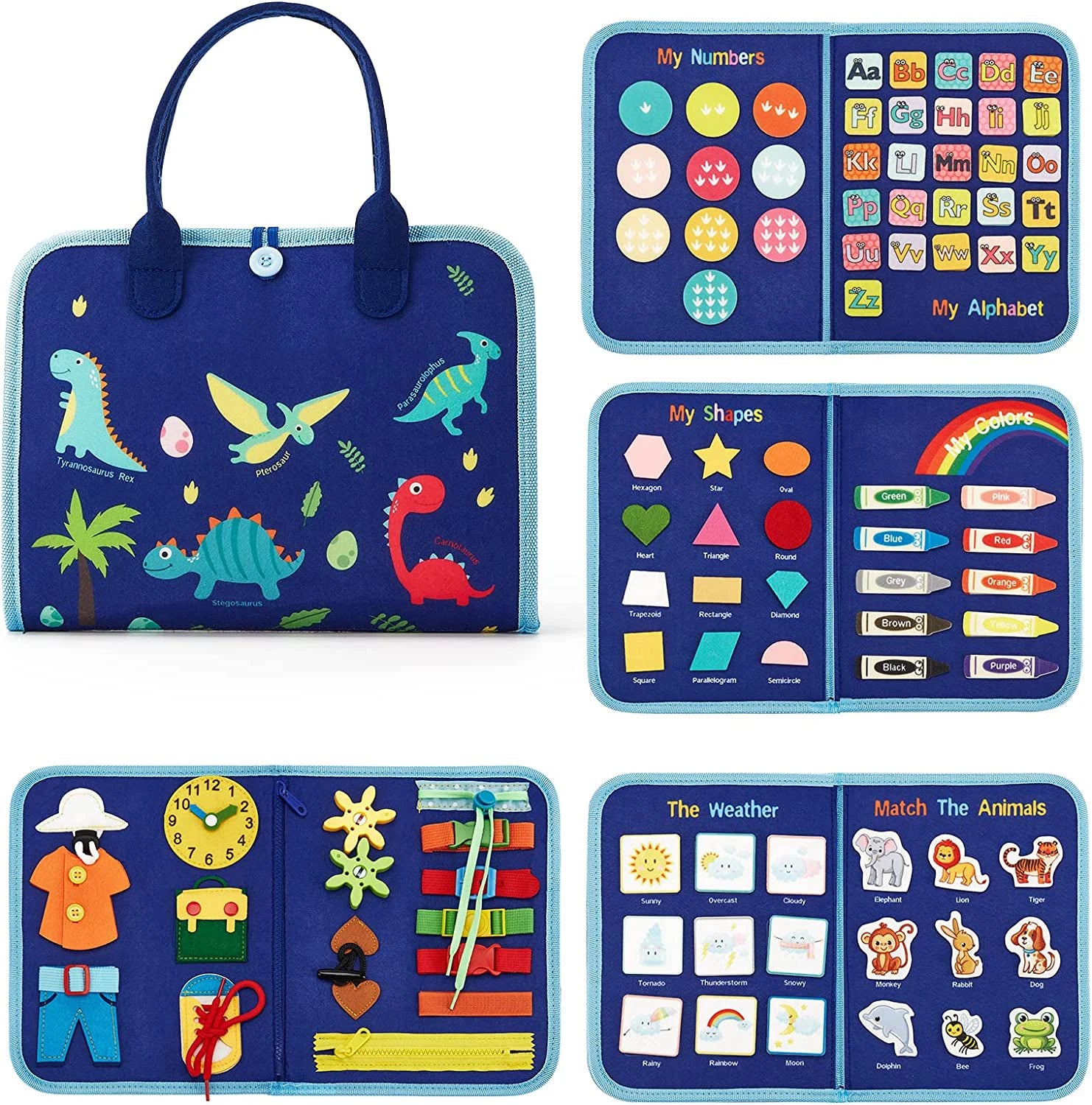 Montessori Toddler Busy Board | Autism Sensory Toy for Life Skills & Motor Development