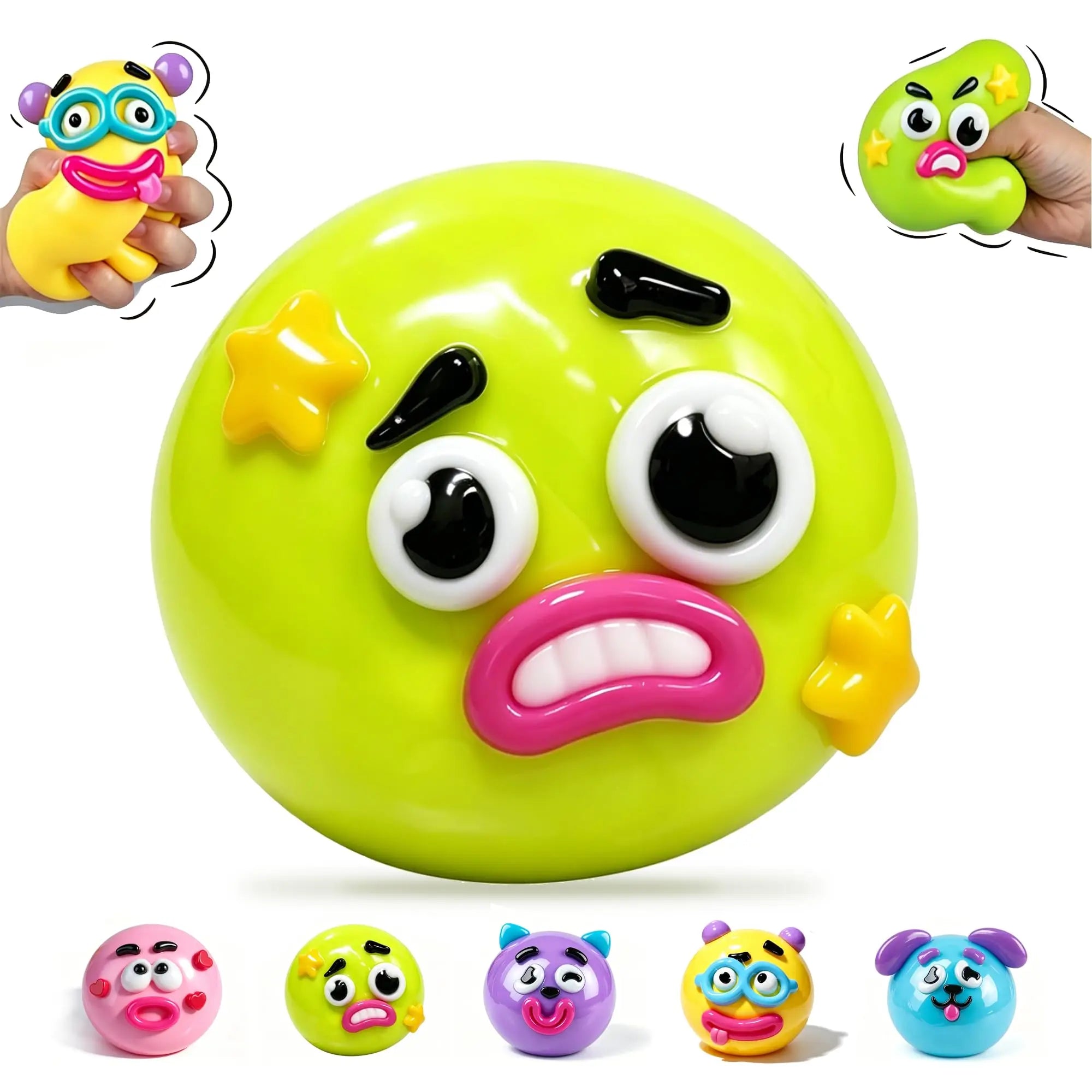 Smushers Dog Face Swap Squishy Toy | Soft Moldable Slow Rise Squeeze Toy | 5 Colors | Ages 14+