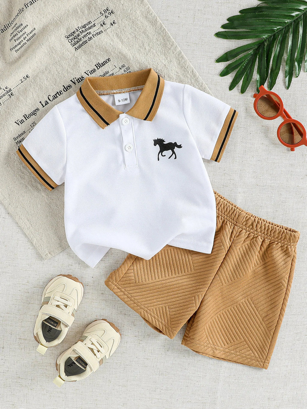 Baby Boy Cartoon T-Shirt & Shorts Summer Outfit Set
